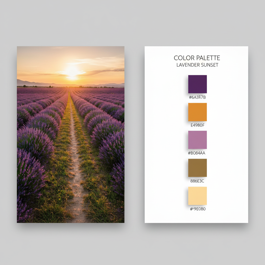 AI generated color palette card preview