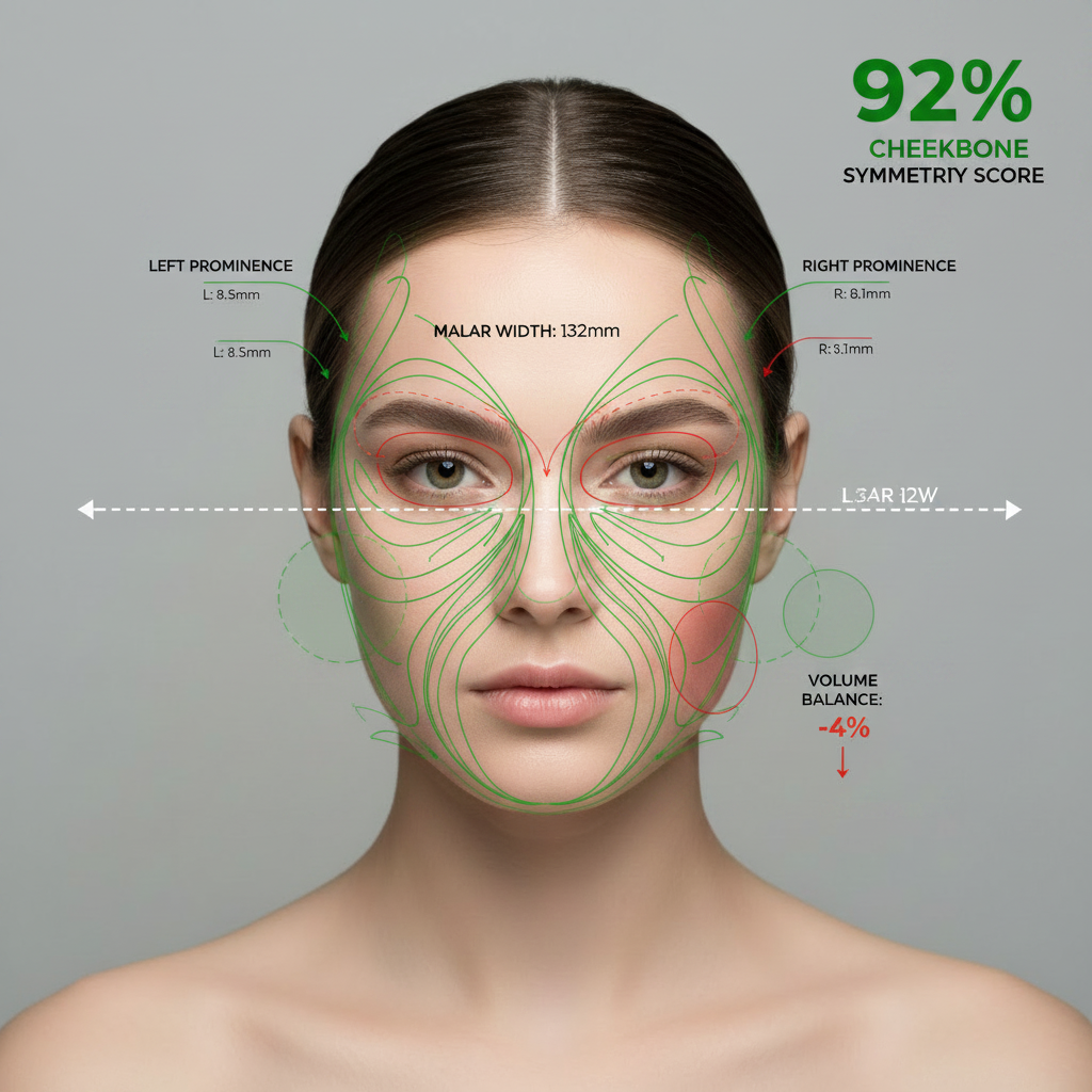 Cheekbone Symmetry